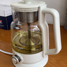 金灶（KAMJOVE）煮茶器 喷淋式煮茶玻璃养生花茶壶 电热水壶煮茶壶1L蒸茶器A-57 摩登白 1L 实拍图