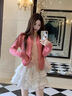 雪茜曼网纱蕾丝白色短裙女2026春夏新款重工不规则A字蓬蓬蛋糕裙 实拍图