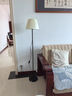 乐珊北欧简约节能布艺落地灯客厅书房酒店卧室床头装饰台灯落地立式灯 米黄色灯罩+遥控款12W+黑杆 实拍图