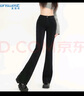 真维斯（Jeanswest）牛仔裤女2026夏季微喇裤高腰显瘦小个子水洗裤子女蓝灰L 实拍图