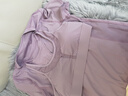 瑜伽少女 夏季运动套装女速干健身衣大码跑步服短袖透气瑜伽服薄款 紫上衣+紫文胸+紫短裤 XL(125-140斤) 实拍图