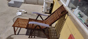 东勤躺椅折叠椅竹子凉椅摇椅午休睡椅户外沙滩靠背懒人椅子藤椅老人用 【升级加长款】茶色中片带薄垫 实拍图