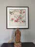 琅櫃坊石榴柿子寿桃挂画国画手绘工笔花鸟画餐厅玄关装饰画美协名家 A-好事近 画芯加框90*90CM 实拍图