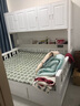 恒骏俏（Hengjunqiao）实木衣柜床一体组合小户型多功能高箱储物榻榻米床带柜 白色高箱款（床+床垫+书架） 1500mm*2000mm 实拍图