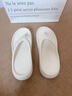 朴西夹板人字拖女士夏季外穿拖鞋防滑增高加厚浴室居家洗澡沙滩凉拖鞋 珍珠白 白色易搭配 37-38 实拍图