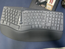 B.O.W人体工程学三模无线蓝牙键盘垂直鼠标套装软垫手托可充电笔记本电脑外设台式静音办公游戏打字键鼠 人体工学三模键盘丨太空灰丨108键充电款 实拍图