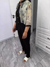 俞兆林母亲节妈妈夏装中袖上衣中年女装洋气新中式新款时尚休闲两件套 黑色套装 2XL (推荐105-120斤) 实拍图