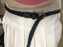 察今复古女士麻花编织腰带韩版装饰皮带裤腰带 白色（100cm） 实拍图