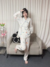 家の时光（Ht-home）夏季薄款月子服孕妇睡衣产妇哺乳衣产后喂奶衣产妇待产家居服套装 【双层纱布 亲肤柔软】小蓝鸭 M码 推荐95-125斤 实拍图