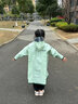 备美儿童雨衣连体男童女孩全身防水小学生上学专用幼儿园带书包位雨披 山野绿【升级拉链+送手提袋】 XL 1件 （100-120cm） 实拍图