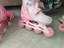 迪士尼（Disney）粉冰雪轮滑鞋专业报班溜冰鞋闪光旱冰鞋直排滑轮鞋儿童送礼物 实拍图