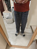 MUJI COM无印良品【商场同款】风简约格子睡裤男士春秋季纯棉纱布双层薄款宽松家居裤长 灰青色*棉纱线格男长裤 XL 晒单实拍图