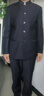 罗蒙中山装西服套装男士结婚礼服立领爸爸装新中式新郎订婚中国风西装 实拍图