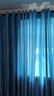 现代简约遮光窗帘加厚卧室窗帘客厅阳台隔断帘窗帘（不带杆） 发财树-天蓝色 宽2.5米*2.2米高一片【打孔款】 实拍图