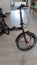 凤凰（Phoenix）折叠自行车儿童学生青少年自行车轻便变速通勤车成人学生代步车 豪华黑丨三刀轮+折叠+六速+礼包 22寸【适合145-180cm】 实拍图