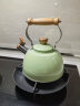  苏泊尔 SUPOR 悦目系列鸣笛不锈钢开水壶 复合底燃气烧水壶 2.5L绿色 ES25TS01-G  实拍图