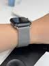 KMaxAI适用Apple Watch S12/11米兰尼斯表带 苹果手表SE3不锈钢磁吸手表带iwatch s10金属编织表链 银色 实拍图