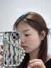 素洛适用苹果16Promax银色曲边电镀水波纹手机壳iPhone15时尚11网红女14Pro手链高级12感防摔软保护壳 电镀银色水波纹+爱心腕带 iPhone 15 实拍图
