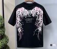 BOY LONDON【繁花】潮牌情侣款短袖樱花翅膀花卉印花T恤N01712 黑色 XL 实拍图