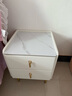 林优格威轻奢全实木50cm床头柜简约现代柜子床边柜卧室岩板小型床头收纳柜 米白色【双抽】48cm高 40cm宽*40cm厚 实拍图