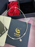 中国黄金（CHINA GOLD）S925银碎银珍珠项链女锁骨链吊坠饰品母亲节生日礼物送妈妈老婆 【浪漫玫瑰礼盒】*八仓发货/极速送达 实拍图