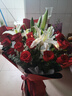 来一客情人节鲜花速递玫瑰百合鲜花送女友老婆生日礼物表白全国同城配送 19朵红玫瑰8朵白百合花束 实拍图
