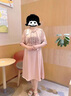 俞兆林年轻妈妈夏装短袖连衣裙女2025新款洋气中老年女装雪纺套装两件套 粉色 3XL [建议120-135斤] 实拍图