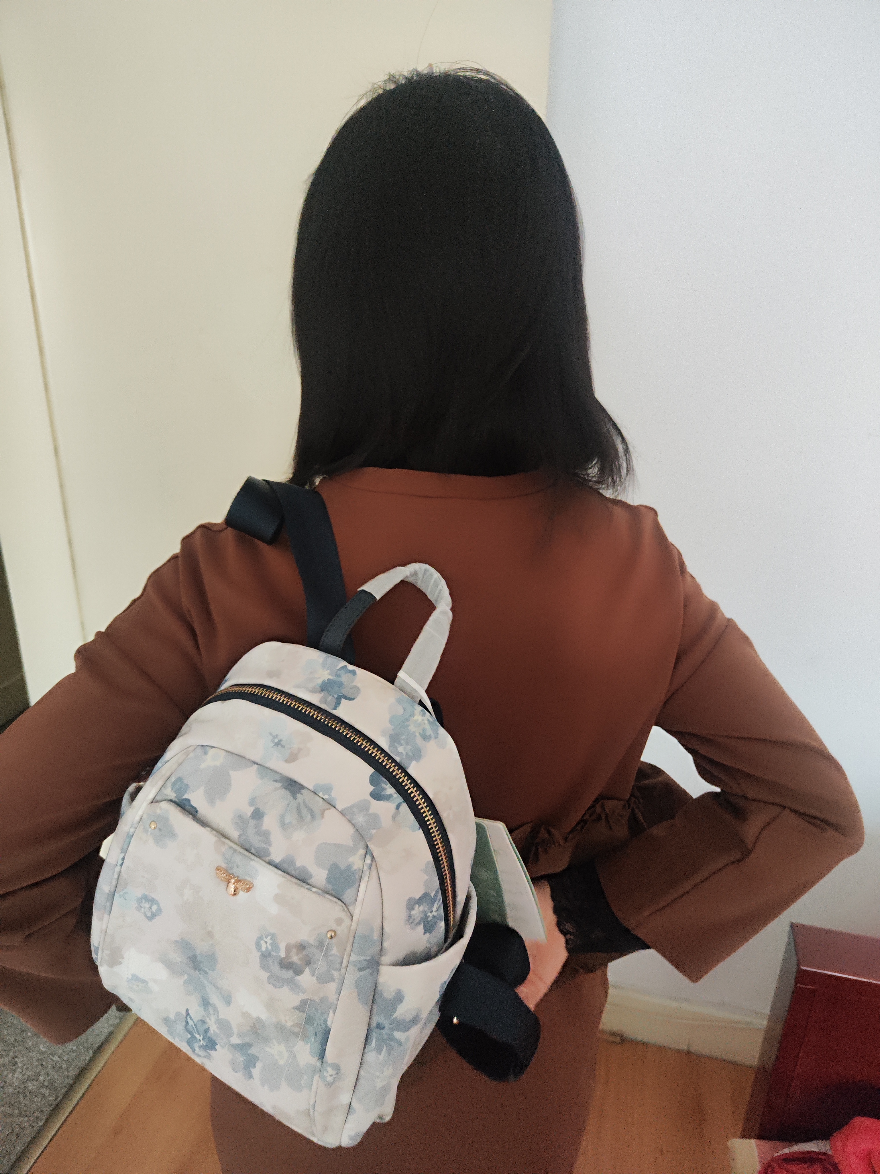 莱夫双肩包女小背包轻便帆布包中年女士日常新款旅行包生日礼物 花影序曲 实拍图