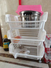 霜山斜口多层蔬菜篮收纳筐杂物整理筐储物筐厨房叠加置物架10kg 白色3层-面宽54.5进深38高73.5cm 实拍图