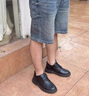 回力商务休闲鞋男低帮工装鞋男士英伦系带皮鞋男 0650 黑色 42  实拍图