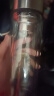 富光玻璃杯双层 带茶隔大容量隔热茶杯高档商务泡茶车载水杯透明杯子 实拍图