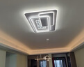HD led智能语音吸顶灯 大客厅卧室全屋灯饰智能灯具包安装套餐 星雨智能方形/78W/50*7cm 实拍图