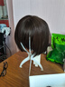 LOUISFERRE假发女真发自然全头套真人发丝时尚逼真短发全头套波波头 深棕色【递针分缝+混发】 短发 实拍图