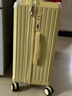 普娜米行李箱大容量高颜值女学生结实耐用多功能大号密码旅行拉杆箱包男 奶酪黄【杯架+充电口+手机支架】 24英寸 中短途推荐 实拍图