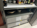 帅仕（shuaishi）厨房用具置物架落地多层餐边柜收纳碗柜家用橱柜微波炉烤箱储物柜 【加高加厚】灰6层120长42深 实拍图