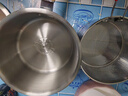 304不锈钢加厚天妇罗油炸锅家用宝宝辅食锅多功能炸锅无涂层带盖 2.5L木柄多用（奶锅+炸篮+盖） 实拍图