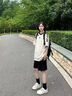 休闲运动短裤女夏季宽松显瘦百搭休闲外穿高腰阔腿五分短裤裤 纯色短裤黑色 L 实拍图