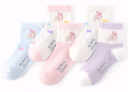 Hello Kitty库洛米女童袜子25春夏季薄款网眼棉袜秋抗菌防臭宝宝儿童白色短袜 库洛米 5双装 KU241003 均码 16-18cm/适合4-6岁 实拍图
