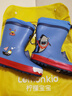 lemonkid儿童雨鞋男女童防滑水鞋小孩学生高筒雨靴 卡尔搞怪海盗鲨 30码 实拍图