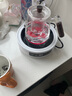 荣事达（Royalstar）电陶炉办公室小型煮茶壶煮茶器泡茶煮茶烧水壶电磁炉家用电茶炉泡茶壶 【手工吹制】侧把壶+雅白陶炉1200W 实拍图