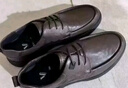 意尔康皮鞋男软底商务休闲鞋秋冬圆头加绒系带新款棉鞋 55476W棕色39 实拍图