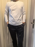 Mr.Bu布先生明星同款男士长袖T恤春秋季小白T情侣内搭打底衫纯色衣服 【长袖标准T】圆领-皓月白 M (170) 实拍图