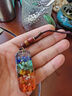 赢夫人（Mrs win）复古创意七彩石吊坠汽车钥匙扣挂件碎石小挂坠手机链简约时尚挂饰 953-1#碎石无事牌1号钥匙扣  A16-110 实拍图