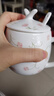 后海杯子陶瓷杯女马克杯带盖带勺子家用喝水杯骨瓷早餐杯咖啡杯少女心 胖胖杯-小碎花400ML【可微波】 实拍图