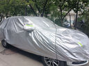 汽车车衣全罩防雪霜防尘车套外罩专车专用防晒罩棉绒加厚四季通用 棉绒加厚方格银色 适用于奥迪A6A8A4A5Q2Q3Q5L 实拍图