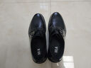 海澜之家HLA皮鞋男士商务透气休闲德比鞋子男HAAPXM3DAO189 黑色39 实拍图