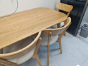 源氏木语 实木餐桌现代简约家用饭桌北欧小户型餐厅桌子橡木 餐桌1.2米+椅子(梨白)*4 实拍图