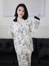爱宝适月子服春夏款孕产妇睡衣家居服产后哺乳衣喂奶衣墨韵繁花L码M439 实拍图