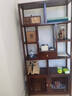 品稻新中式博古架实木摆件架子茶柜隔断屏风茶室茶叶架展示架酒柜书架 胡桃色单个中抽96*30*196cm 实拍图