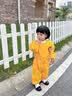 G.duck小黄鸭宝宝连体爬爬服婴儿户外防脏围衣儿童防水罩衣外出拖地爬行 橄榄黄  扣子款 86cm 90cm 建议身高78- 实拍图